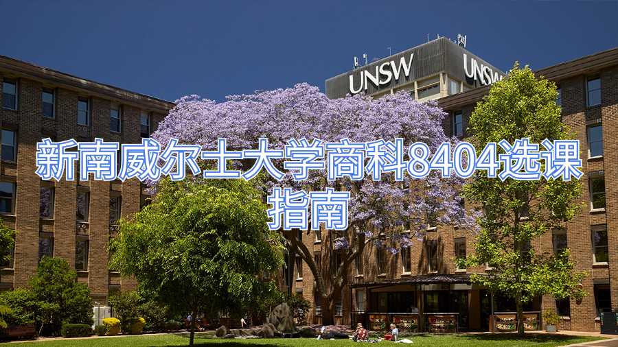 新南威爾士大學(xué)商科8404選課指南