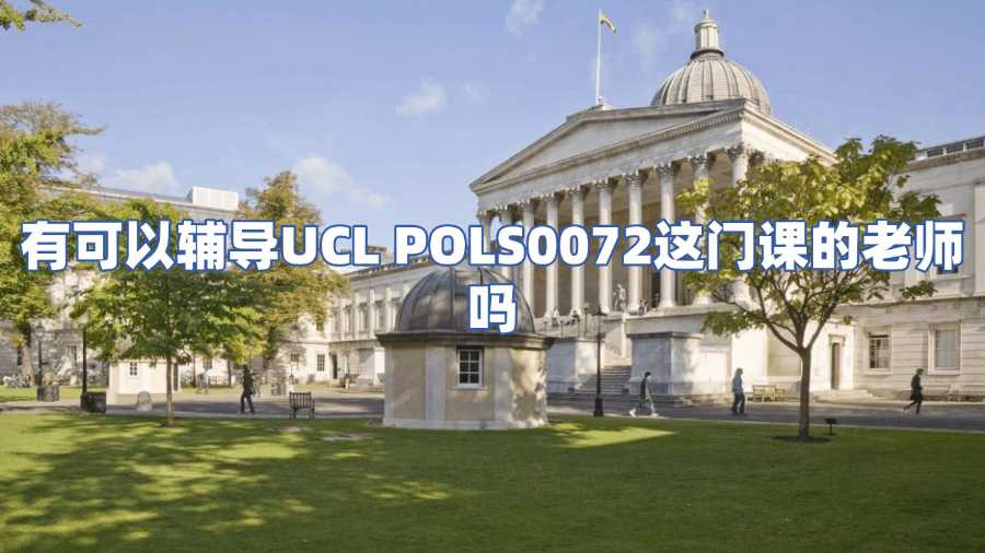有可以輔導UCL POLS0072這門課的老師嗎
