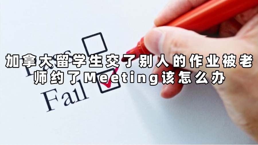 加拿大留學生交了別人的作業(yè)被老師約了Meeting該怎么辦